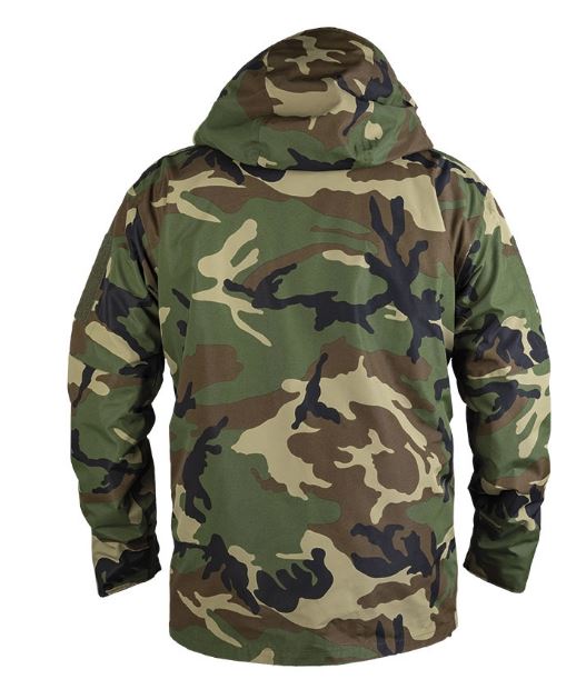 Mil-Tec Regnjakke med fleece - Woodland camo