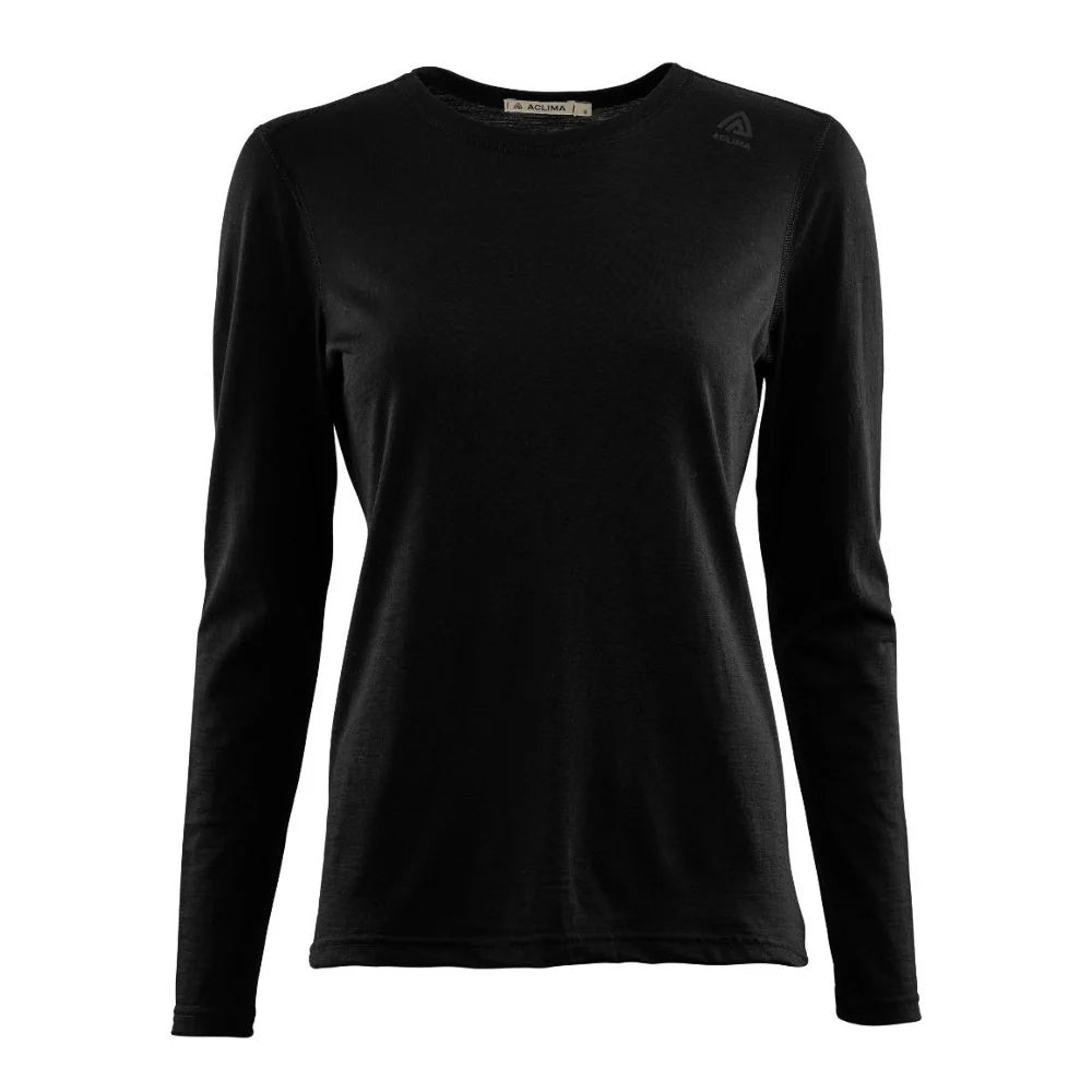 Aclima - LightWool Undershirt Langærmet Dame Trøje // Sort fra Aclima - billede nr. 1 hos GrejFreak.dk