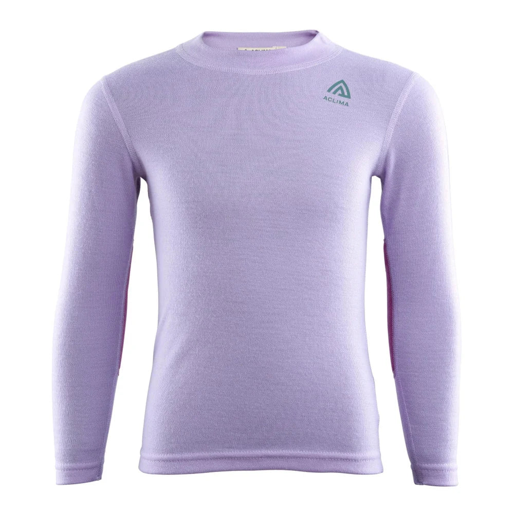 Aclima - WarmWool Børnetrøje // Lilla / Pink fra Aclima - billede nr. 1 hos GrejFreak.dk
