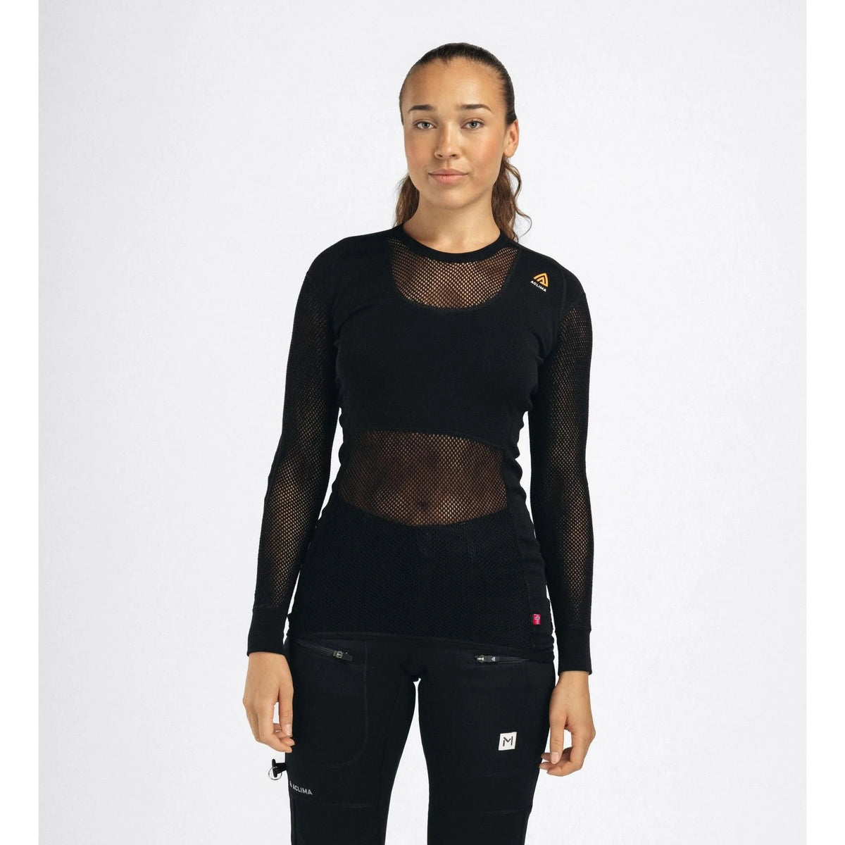 Aclima - WoolNet 120g Dame Crew Neck Uldtrøje // Sort fra Aclima - billede nr. 7 hos GrejFreak.dk