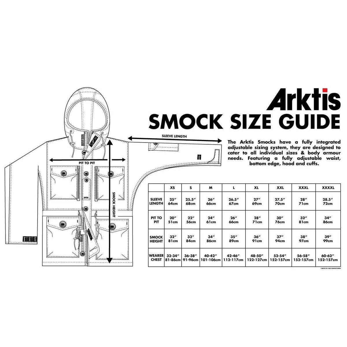 Arktis - B310 Vandtæt Smock MultiCam DK-version fra Arktis - billede nr. 8 hos GrejFreak.dk