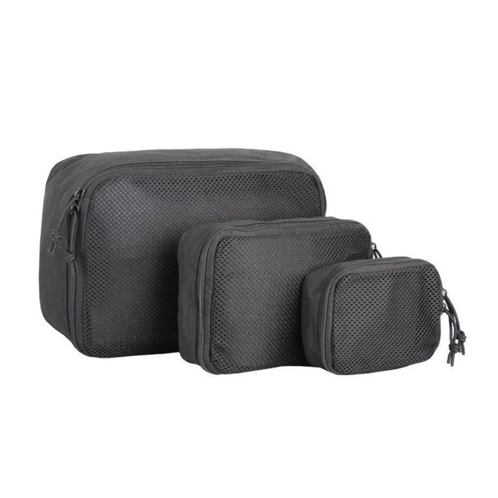 Mil-Tec - Mesh Pouch Sæt (3 pak) // Sort-1-XtraGrej