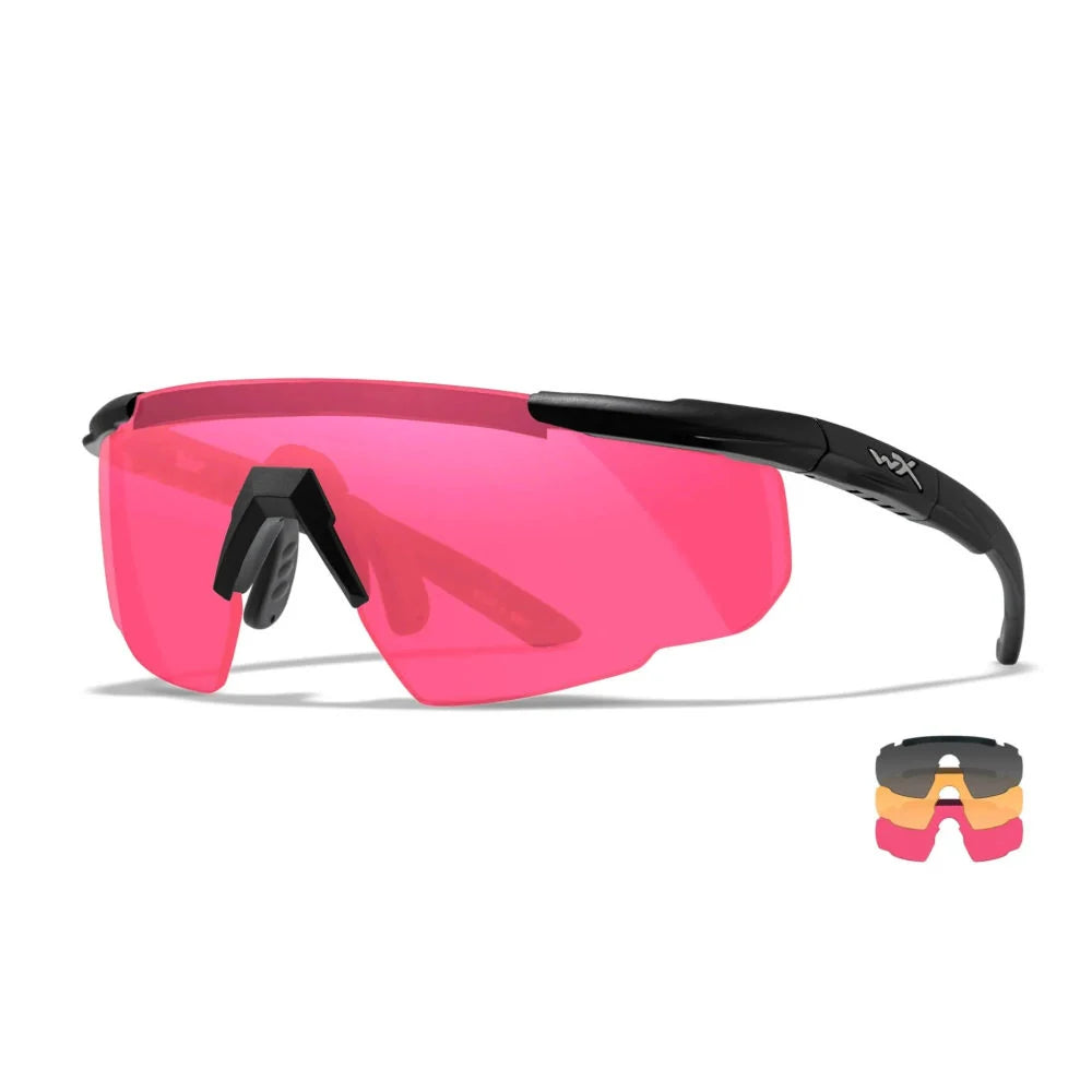 Wiley X - Saber Advanced Ballistiske Briller - 3 Linser - Grå/Orange/Pink fra Wiley X - billede nr. 1 hos GrejFreak.dk