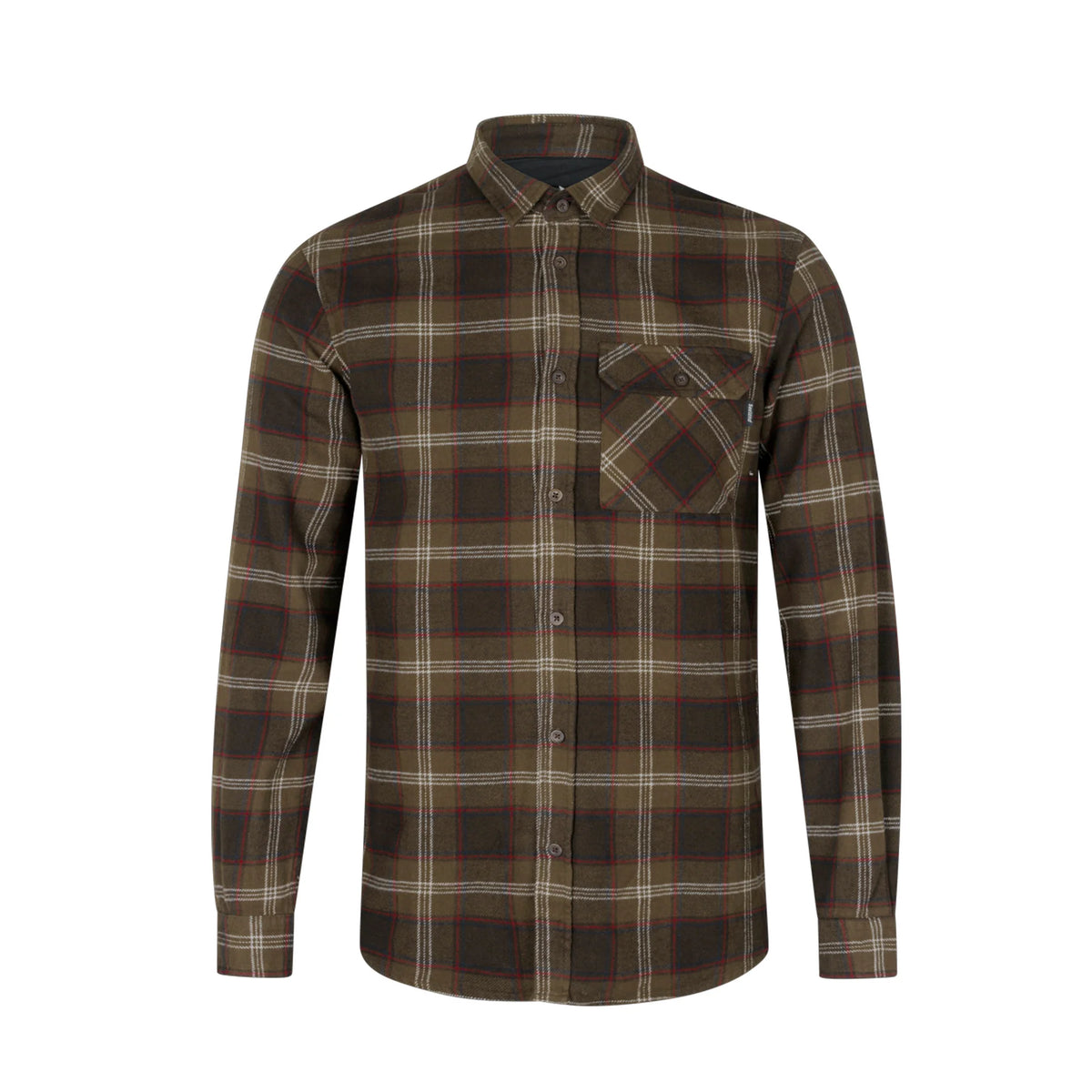 Seeland - Glen Flannel Skjorte // Pine Green Check fra Seeland - billede nr. 1 hos GrejFreak.dk