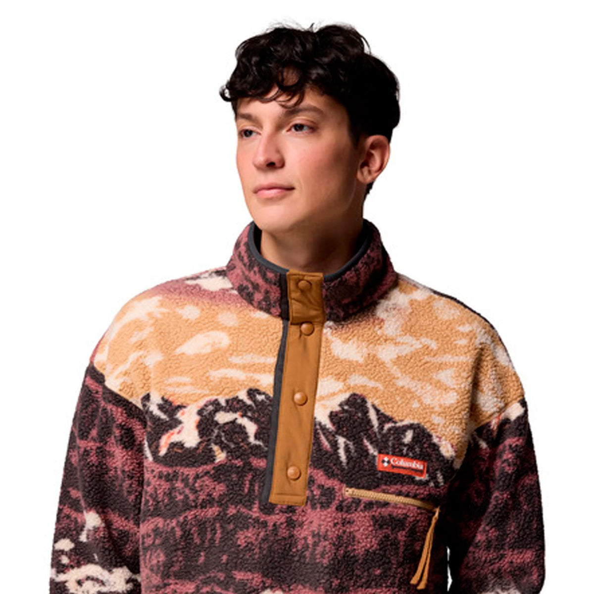 Columbia - Helvetia II Printed Half Snap Fleece Pullover // Camel Brown Sisters fra Columbia - billede nr. 2 hos GrejFreak.dk
