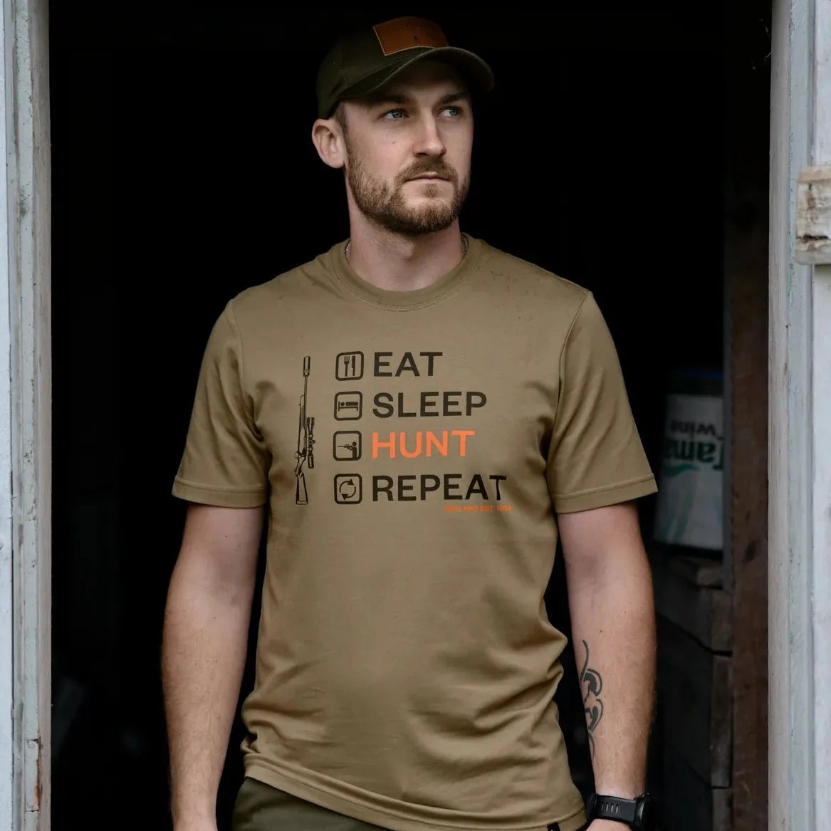 Seeland - Crosslist T-shirt // Covert Green fra Seeland - billede nr. 4 hos GrejFreak.dk