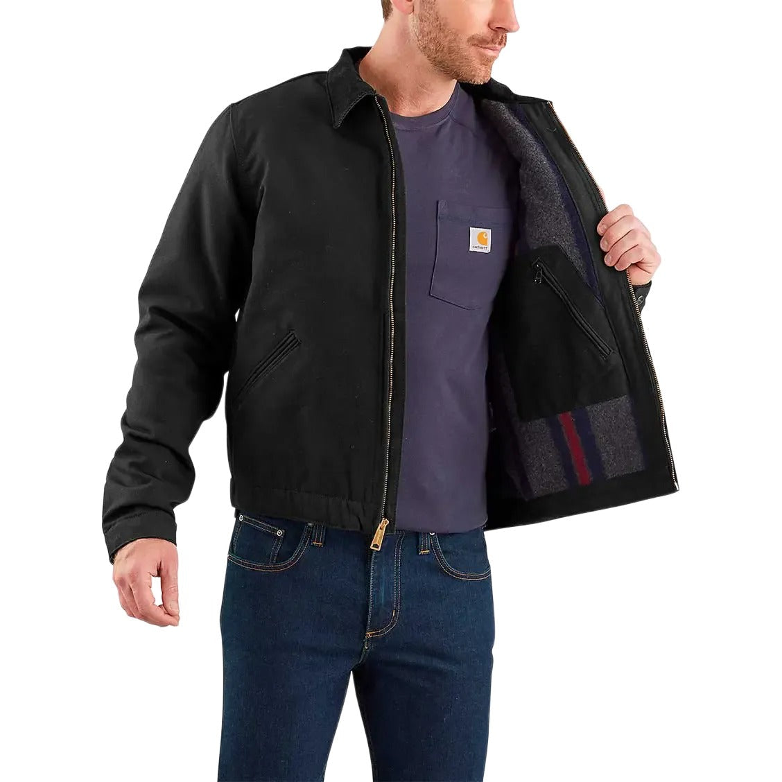 Carhartt - Duck Detroit Jakke // Sort fra Carhartt - billede nr. 4 hos GrejFreak.dk