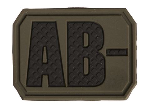 Mil-Tec Blodtype AB- VelcroPatch