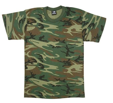 Smart t-shirt Camo woodland til børn