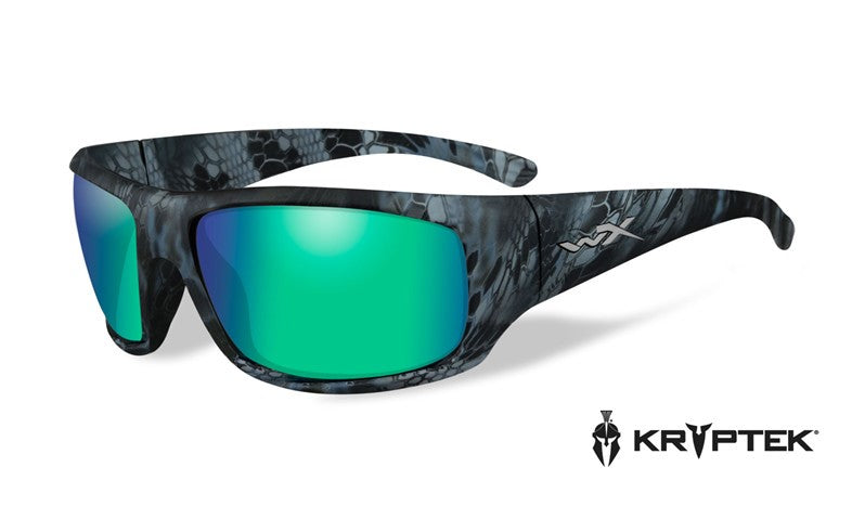 Wiley X OMEGA Polarized Emerald Mirror Kryptek Neptune Frame