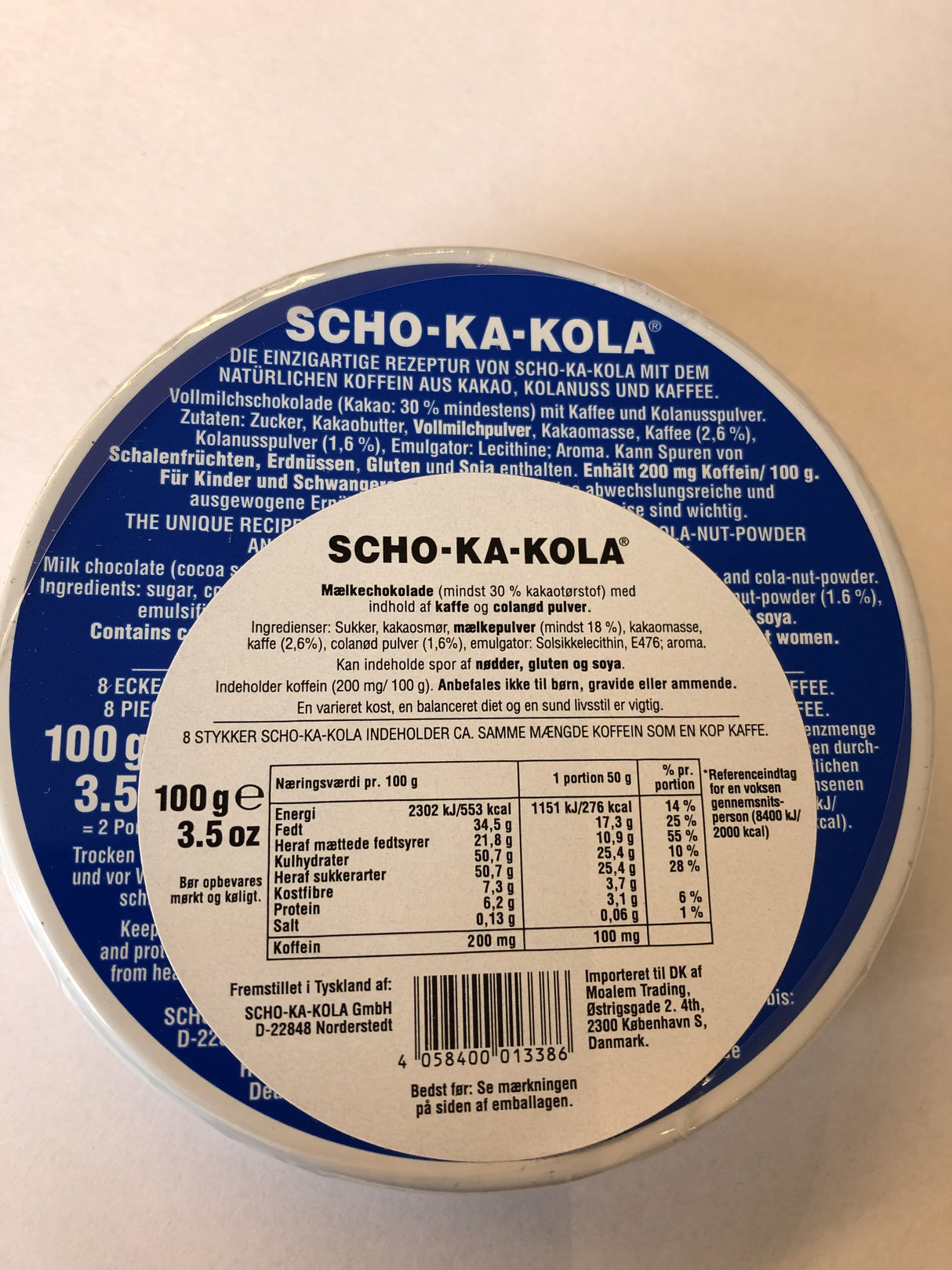 Scho-Ka-Kola - Lys Chokolade