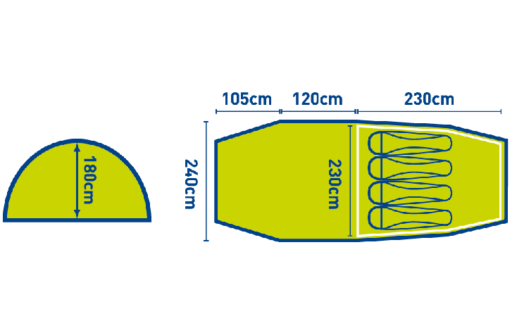 Trespass Caterthun XL 4-personers Telt