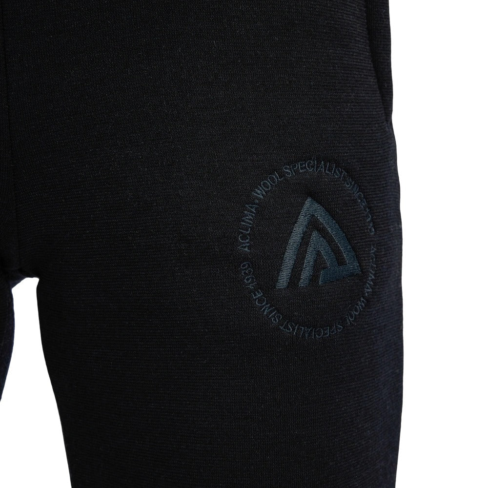Aclima - FleeceWool Dame Joggingbukser // Jet Black-2-XtraGrej
