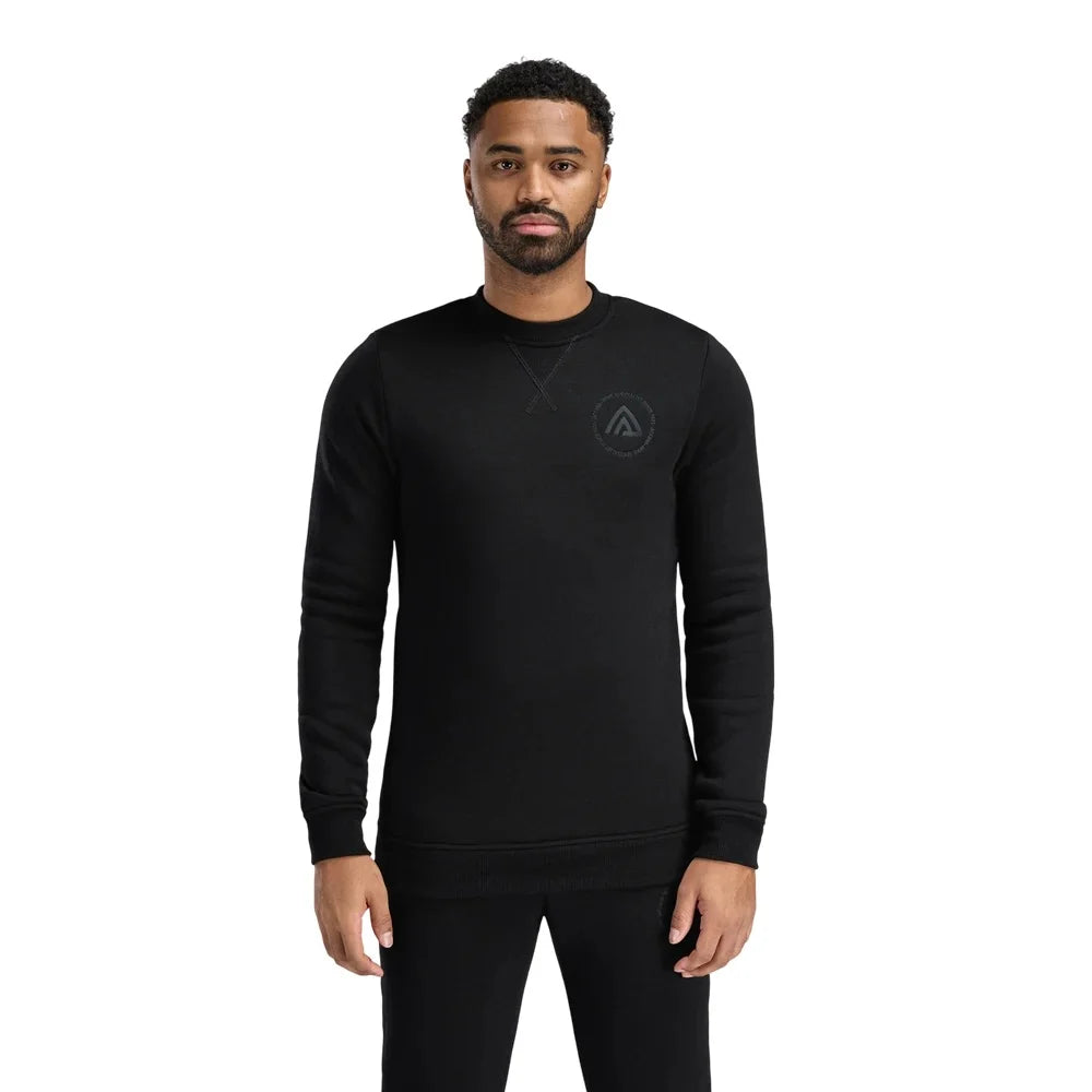 Aclima - FleeceWool Herre Crewneck // Jet Black-1-XtraGrej
