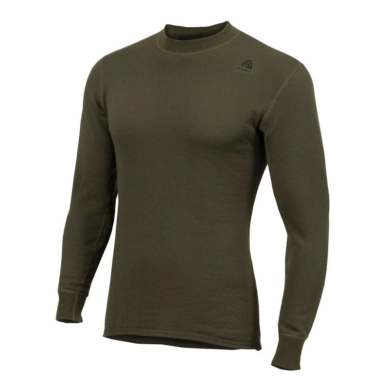 Aclima - HotWool 230g Unisex Crew Neck Uldtrøje // Olivengrøn-1-XtraGrej