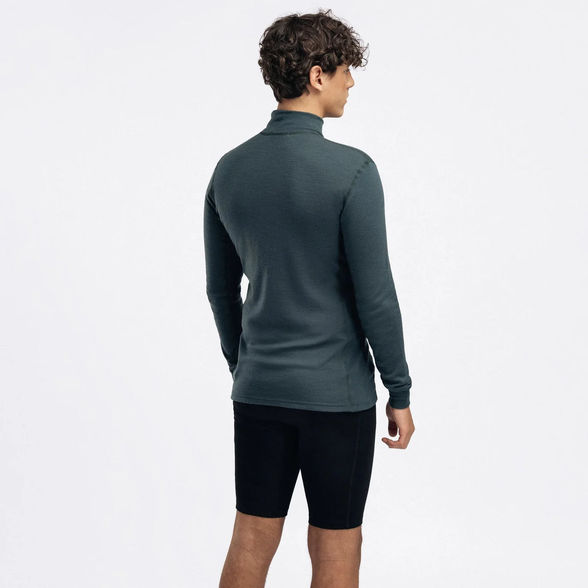 Aclima - WarmWool 200g Mock Neck Herre Uldtrøje // Green Gables-5-XtraGrej