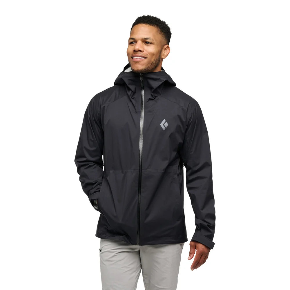 Black Diamond - FINELINE STRETCH Regnjakke // Sort-2-XtraGrej