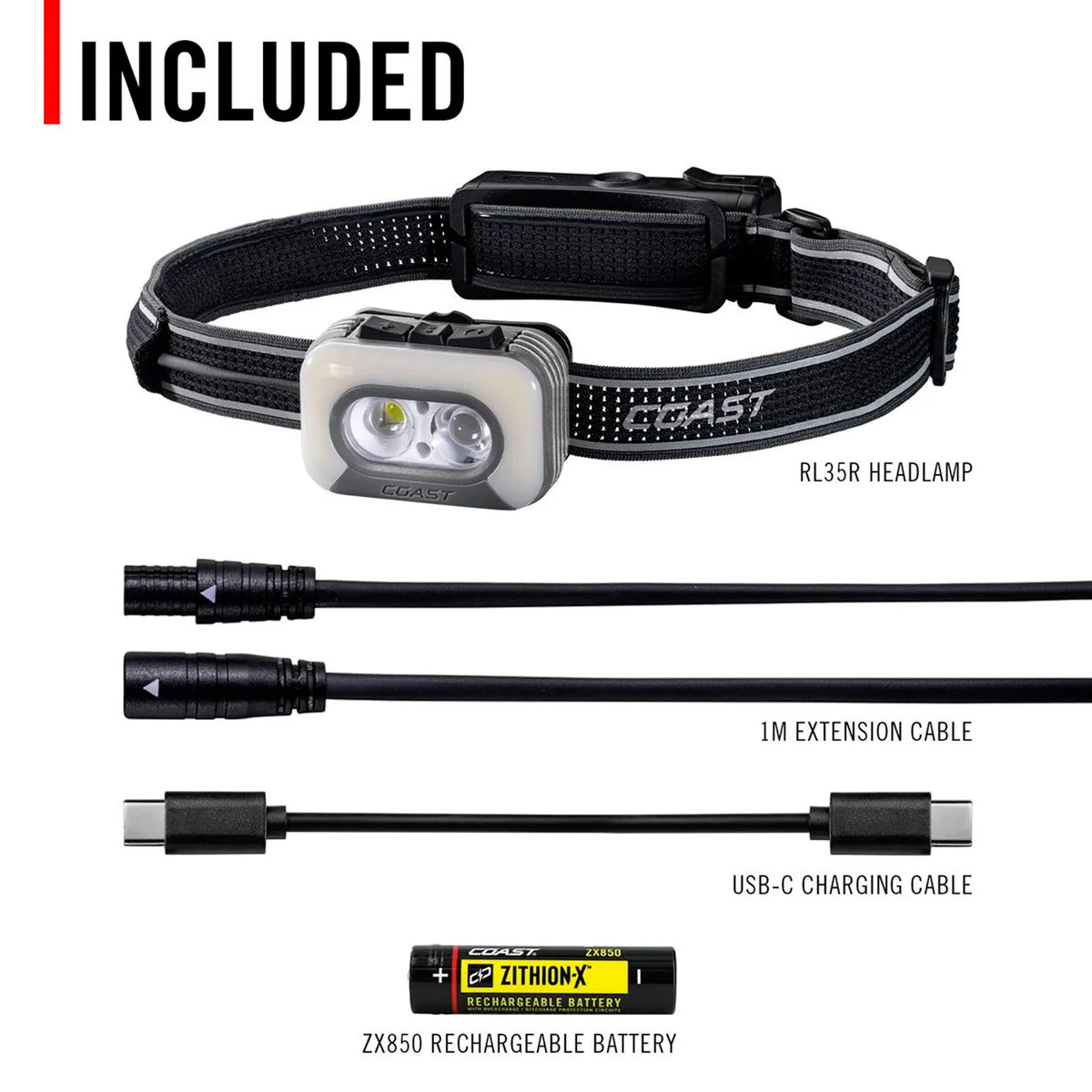 Coast - RL35R Genopladelig Pandelampe Med Stemmestyring 1100 Lumen-3-XtraGrej