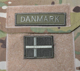 Dannebrog Velcro Patch - Oliven