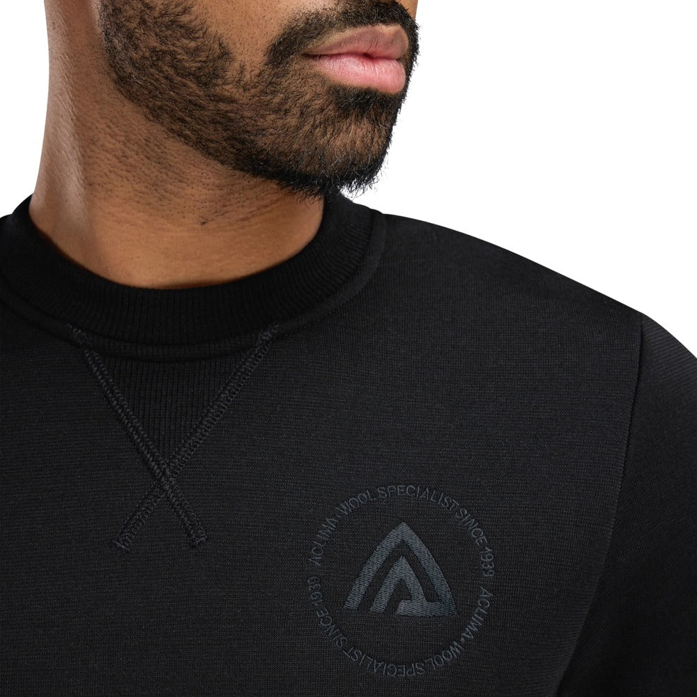 Aclima - FleeceWool Herre Crewneck // Jet Black