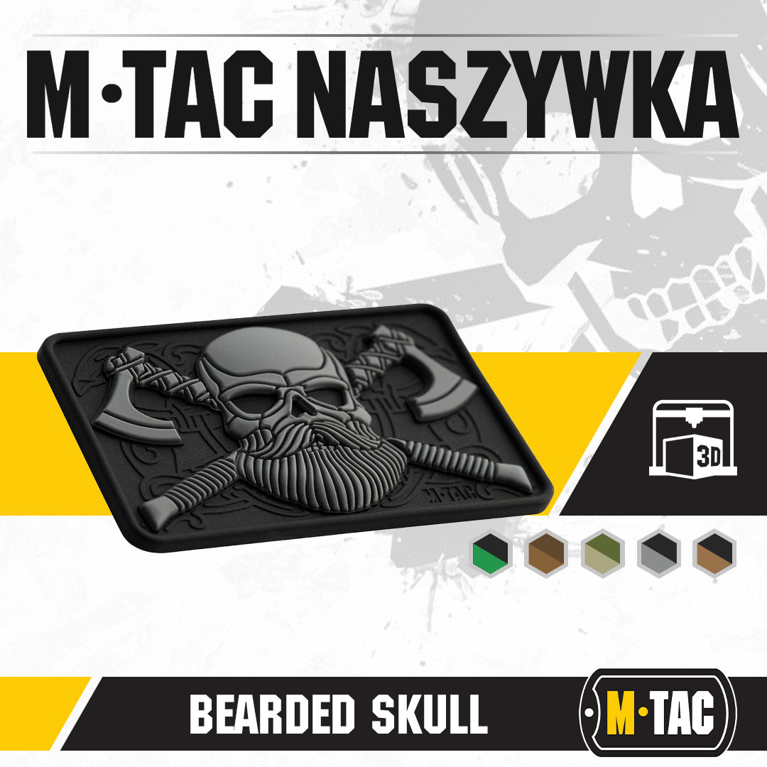 M-tac bearded skull 3d pvc