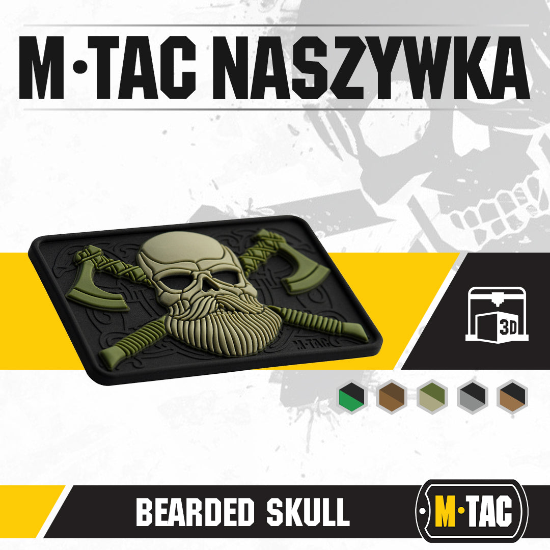 M-tac bearded skull 3d pvc