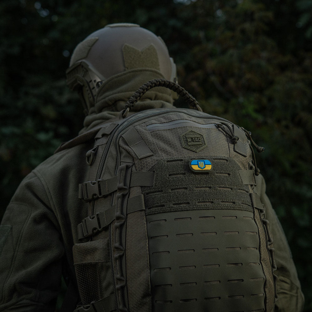 M-Tac MOLLE Patch Ukrainian Flag with Coat of Arms PVC