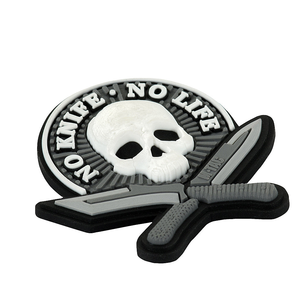 M-Tac patch No Knife - No Life 3D PVC black and white