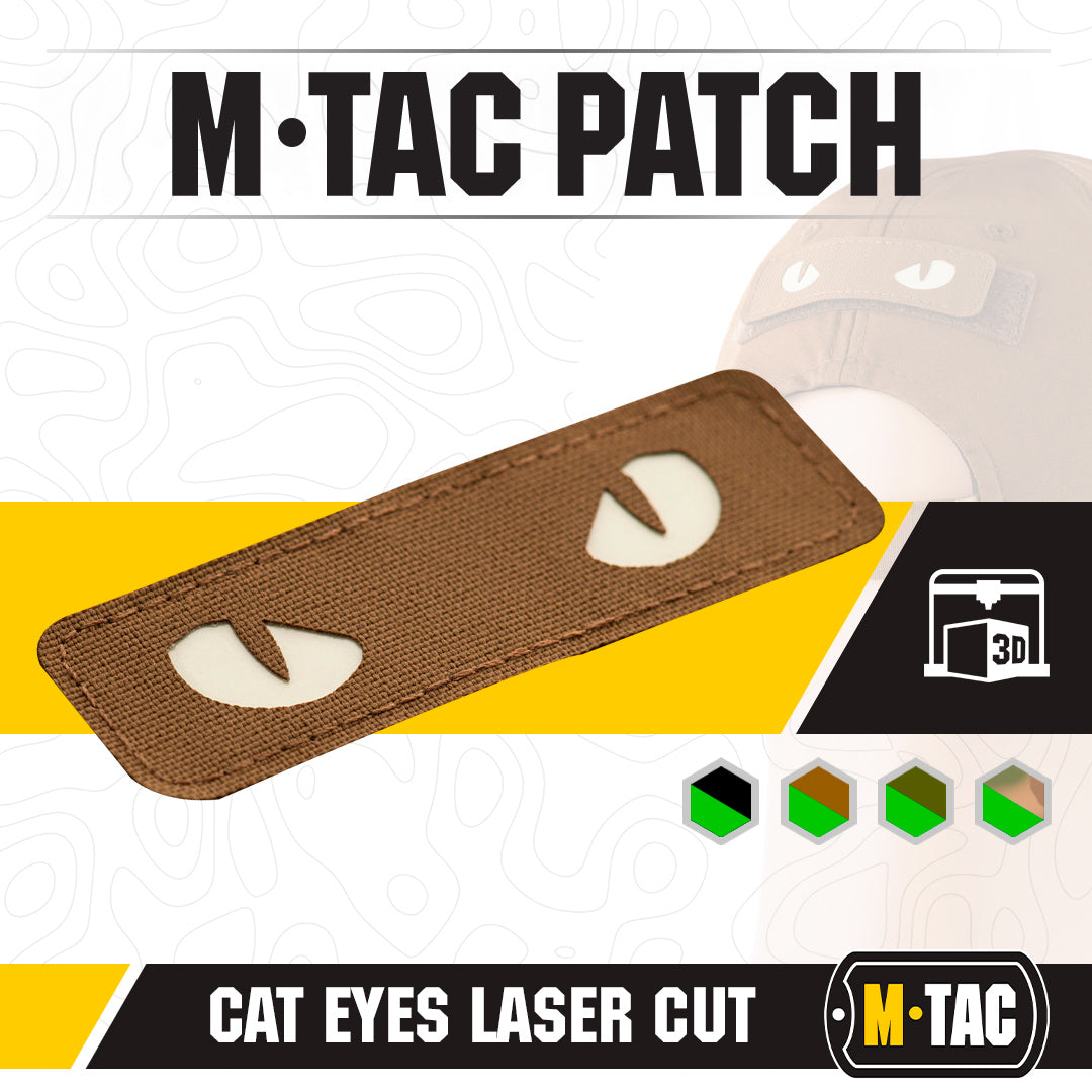M-Tac patch Cat Eyes Laser Cut Coyote/gid