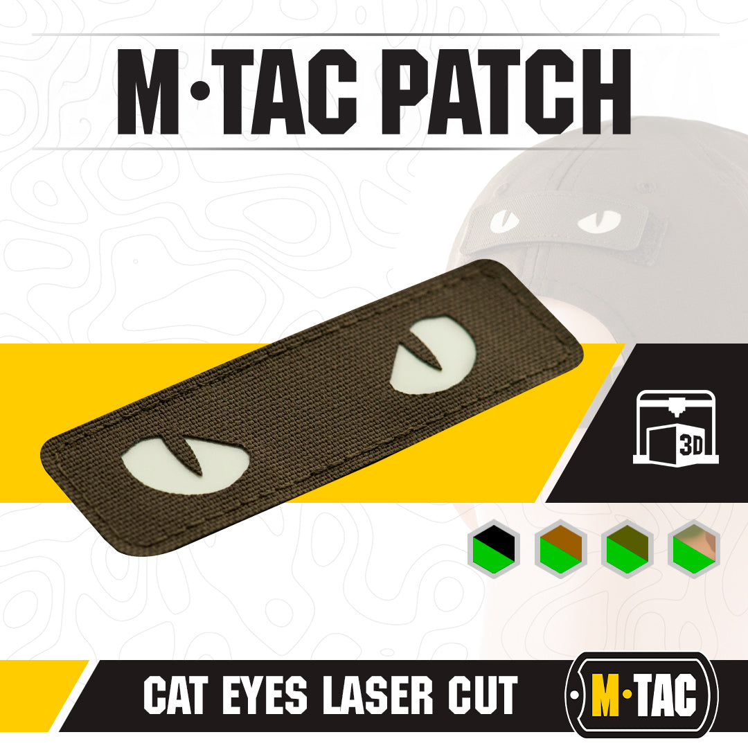 M-Tac patch Cat Eyes Laser Cut Ranger Green/gid