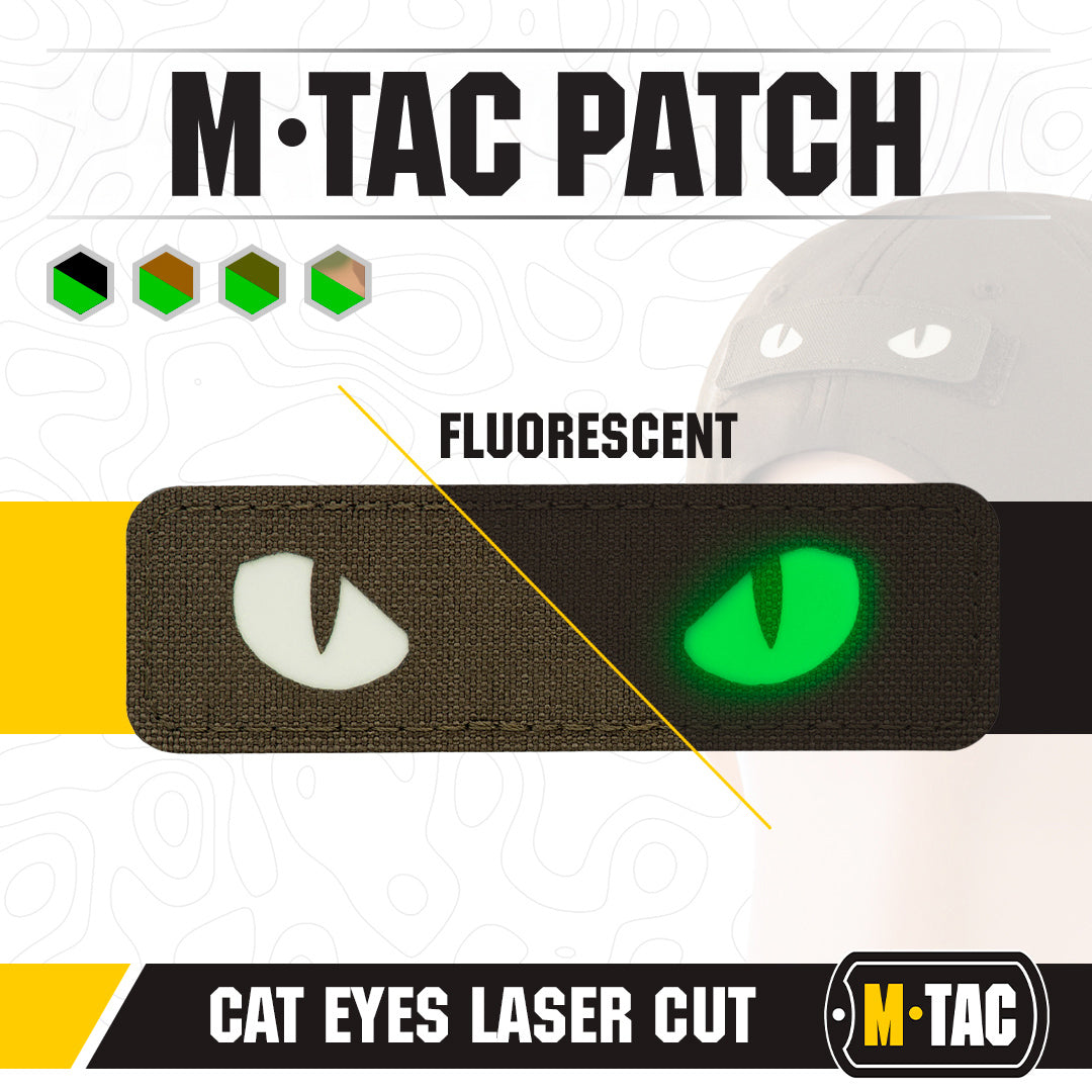 M-Tac patch Cat Eyes Laser Cut Ranger Green/gid