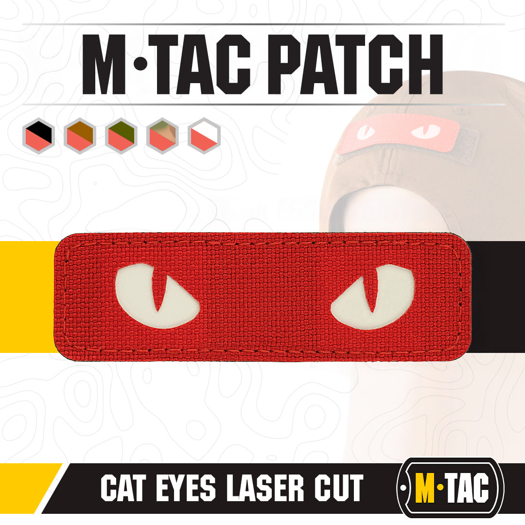 M-Tac patch Cat Eyes Laser Cut Red/White