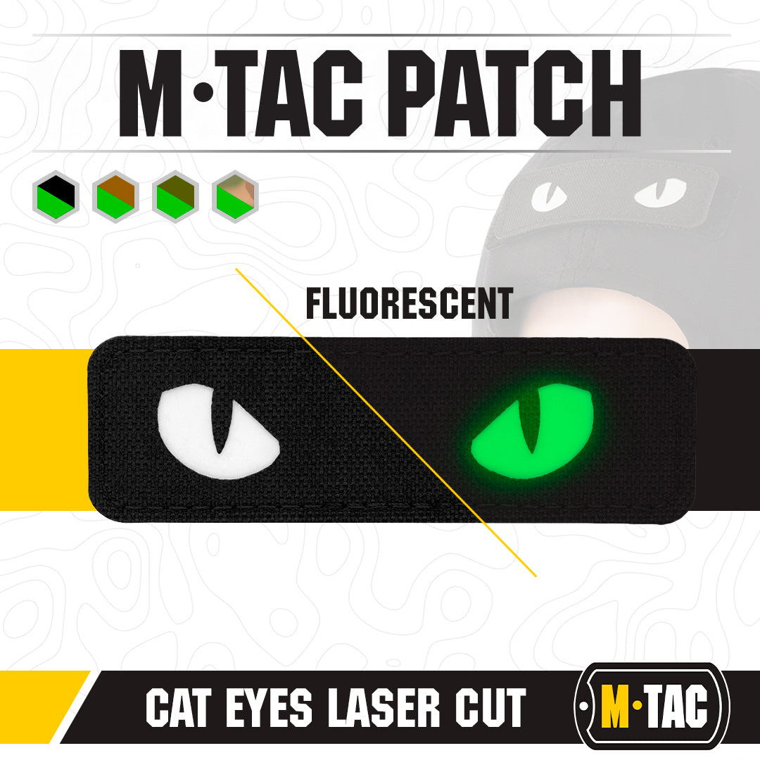 M-Tac patch Cat Eyes Laser Cut Ranger Green/gid