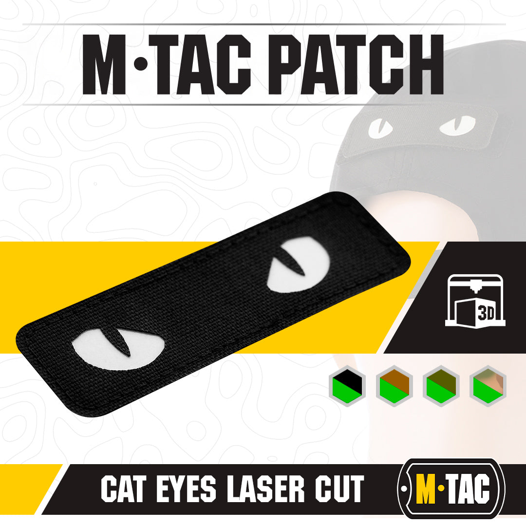 M-Tac patch Cat Eyes Laser Cut Ranger Green/gid