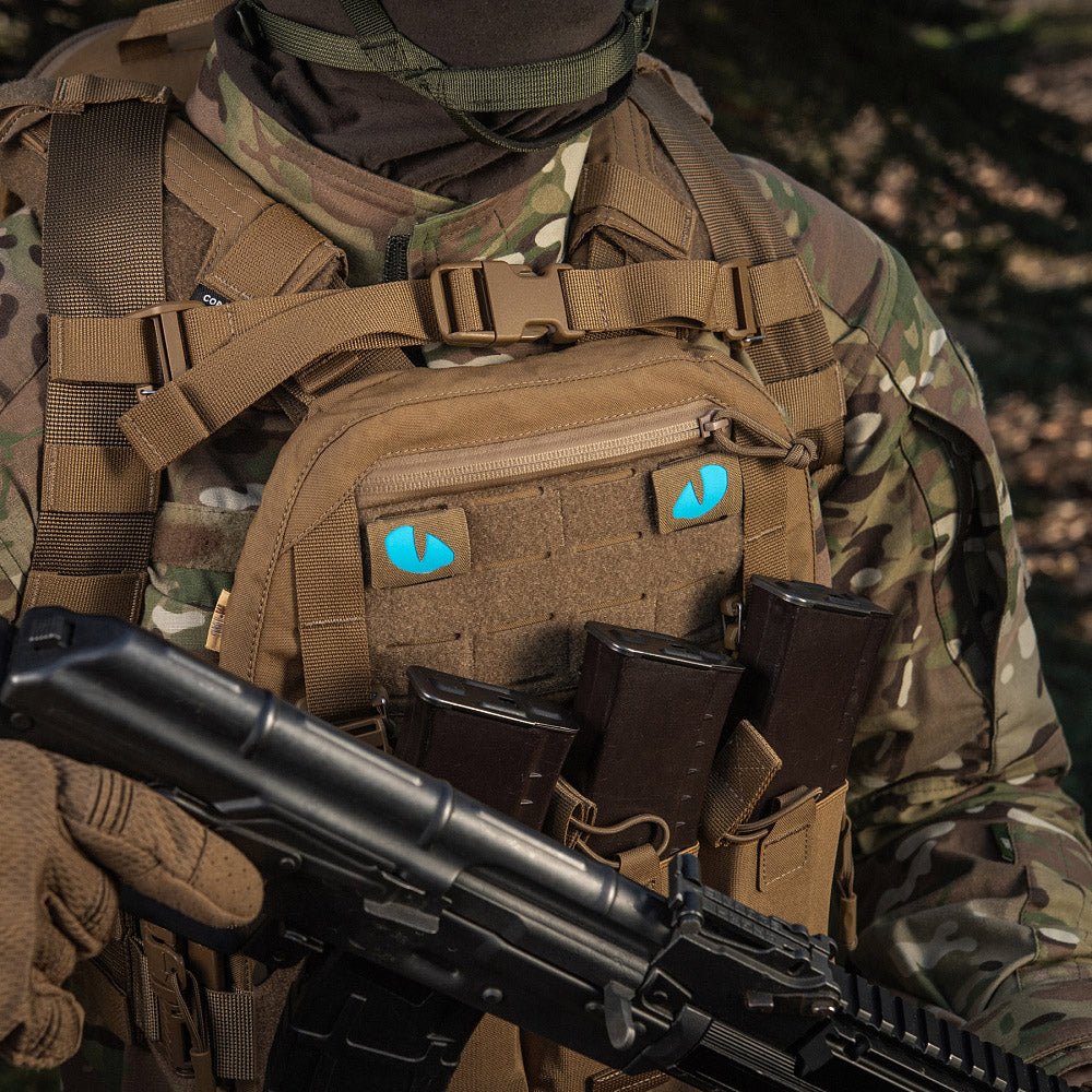 M-Tac patch Tiger Eyes Laser Cut (couple) Ranger Green/Blue/GID