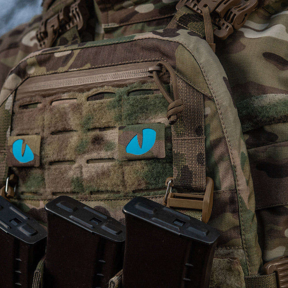 M-Tac patch Tiger Eyes Laser Cut (couple) Ranger Green/Blue/GID