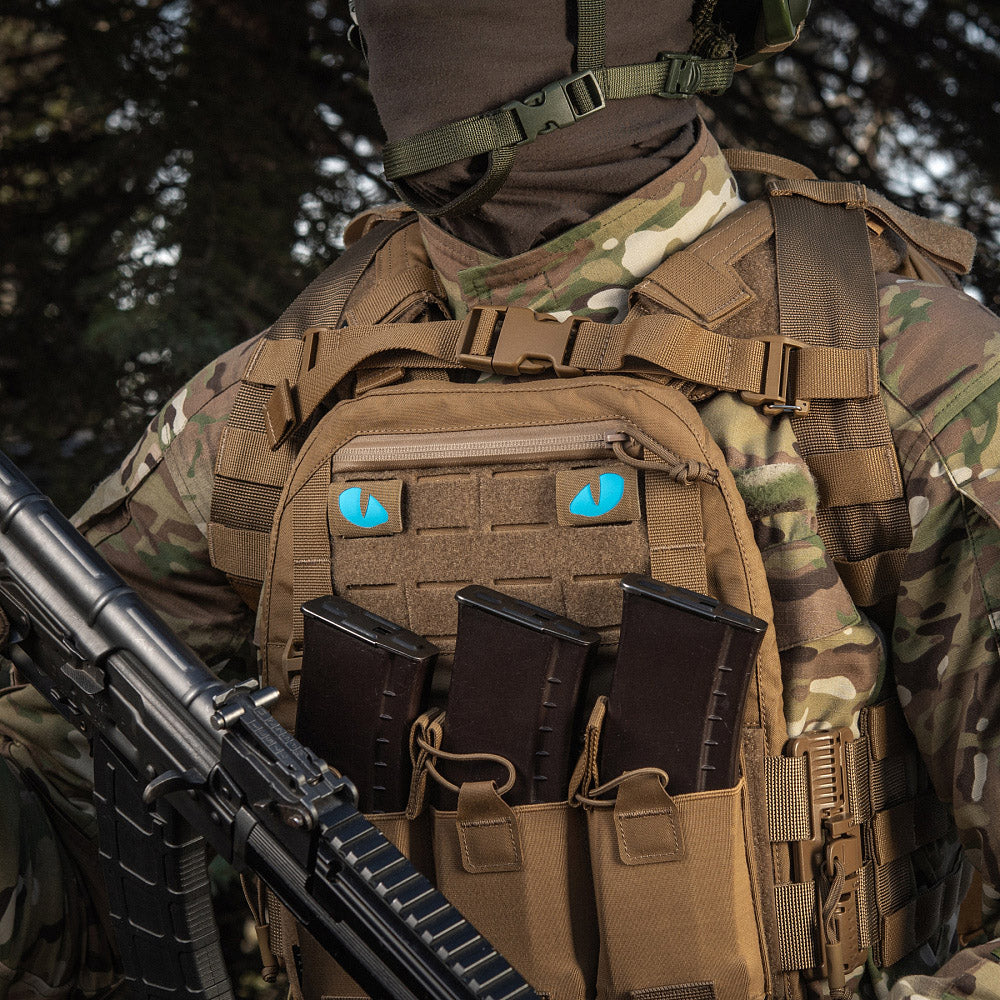 M-Tac patch Tiger Eyes Laser Cut (couple) Ranger Green/Blue/GID