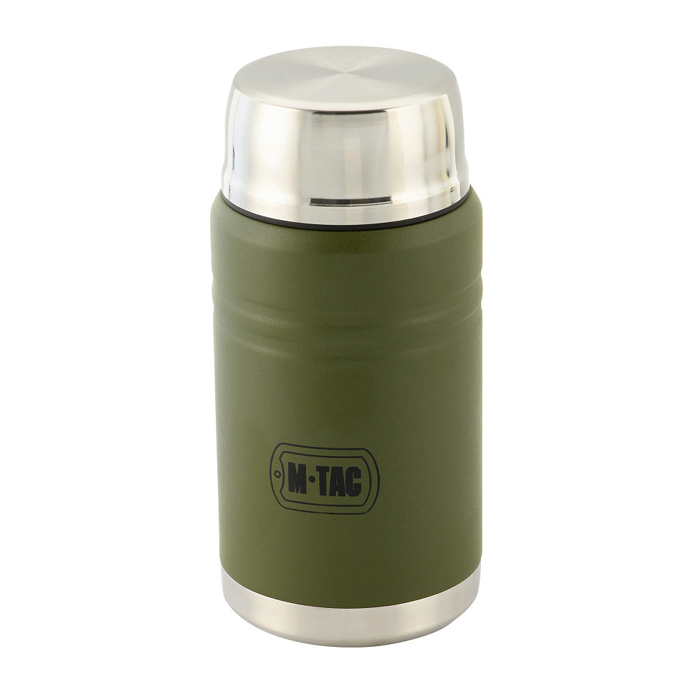 M-Tac Stainless 750 ml Thermos with folding spoon Olive