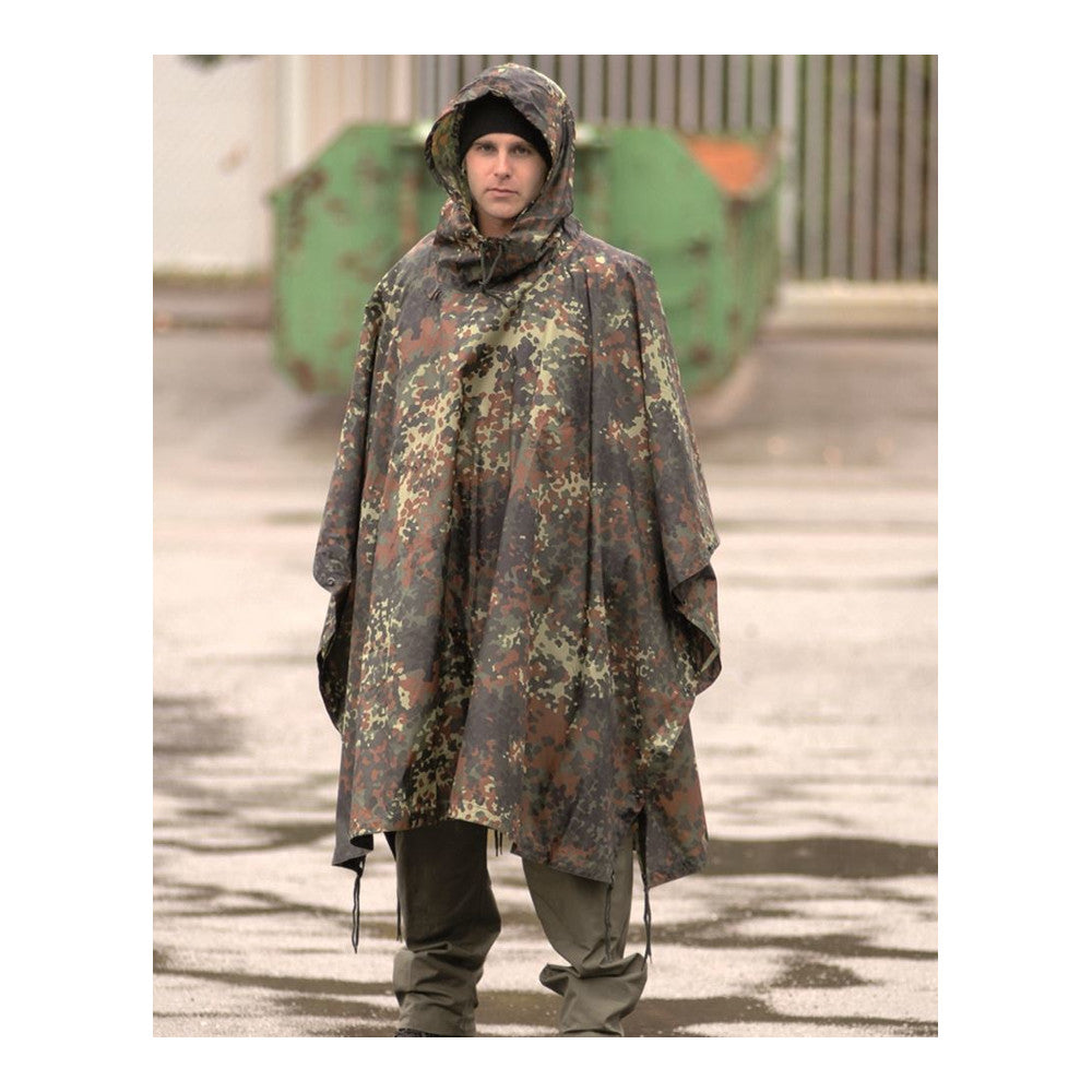 Mil-Tec - Ripstop Regnslag // Flecktarn-1-XtraGrej