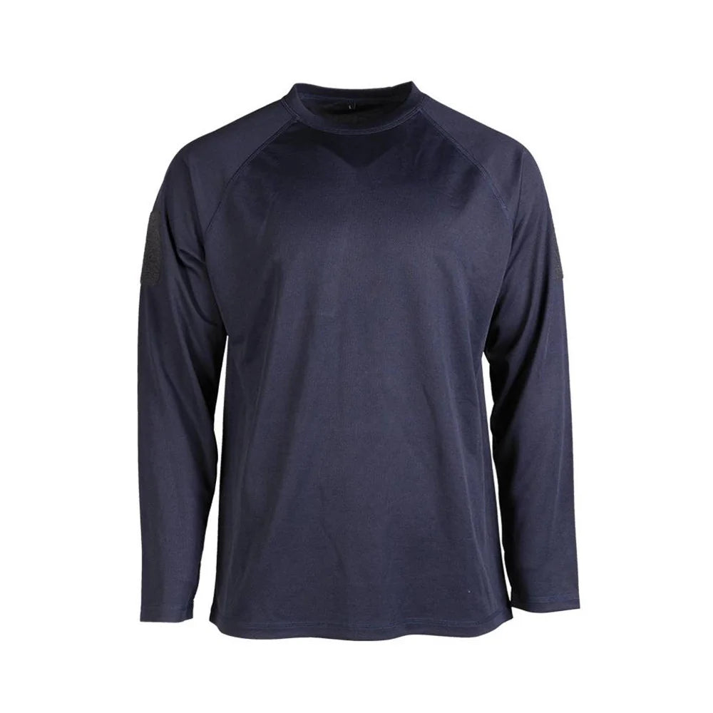 Mil-Tec - Tactical Quick Dry Langærmet T-Shirt // Mørkeblå-1-XtraGrej