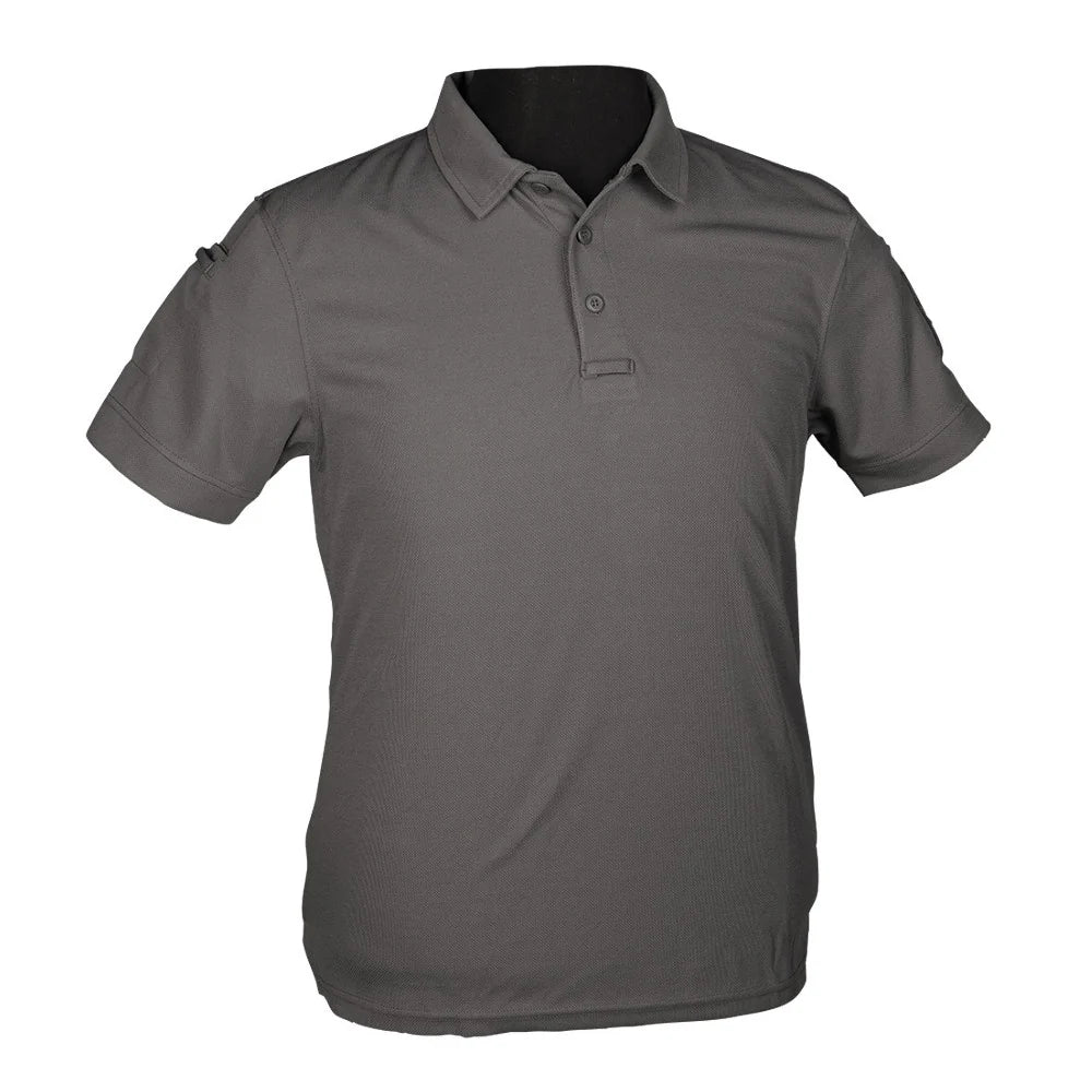 Mil-Tec - Tactical Quickdry Herre Polo T-shirt // Grå-1-XtraGrej
