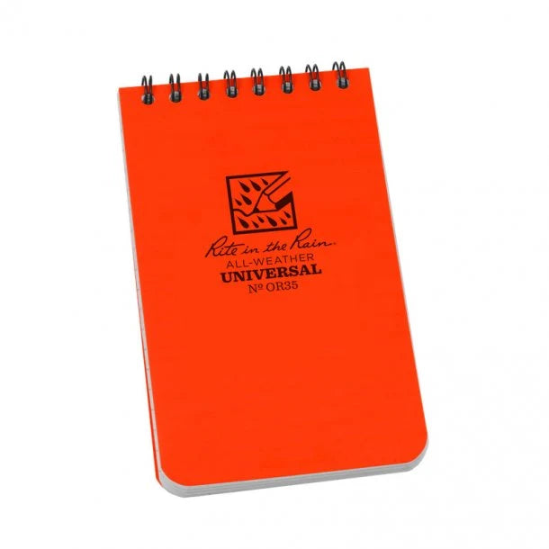 Rite In The Rain - Pocket Top Spiral 8 x 13 cm // Orange-1-XtraGrej