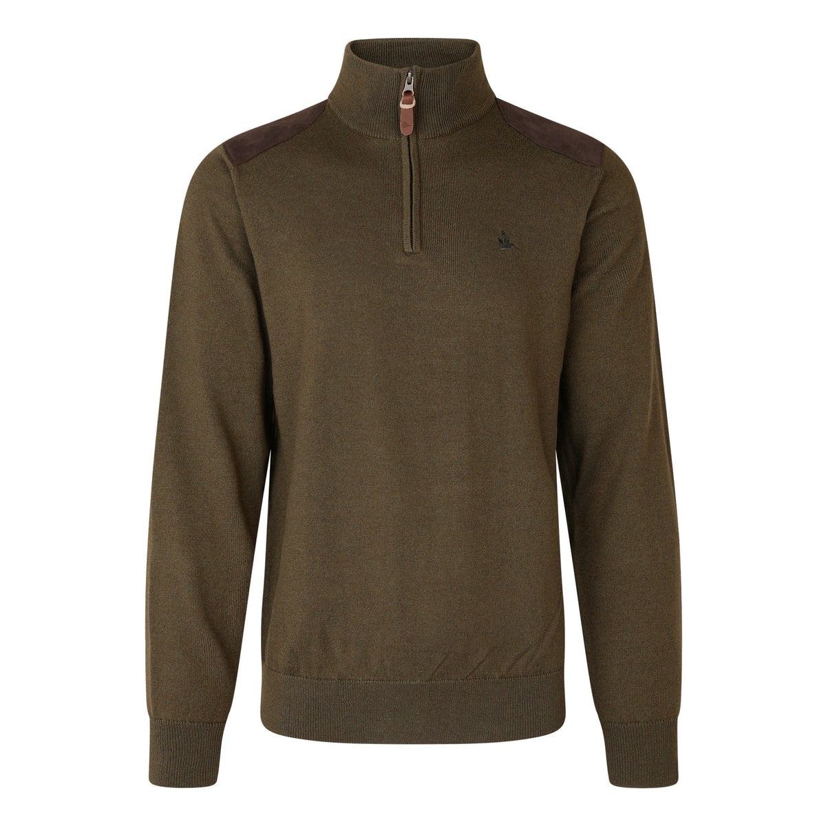Seeland - Pine Half Zip Sweater // Light Pine-1-XtraGrej