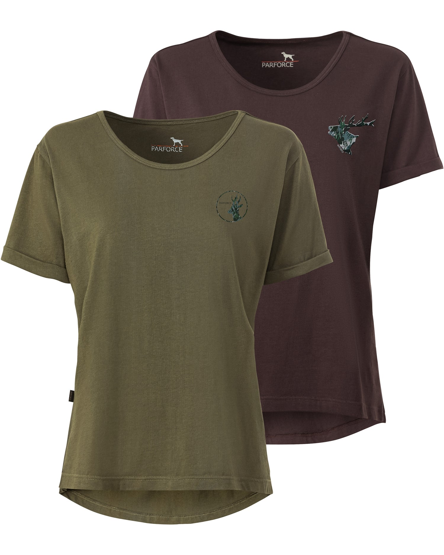 Parforce - T-shirts til damer 2-pak hjorte