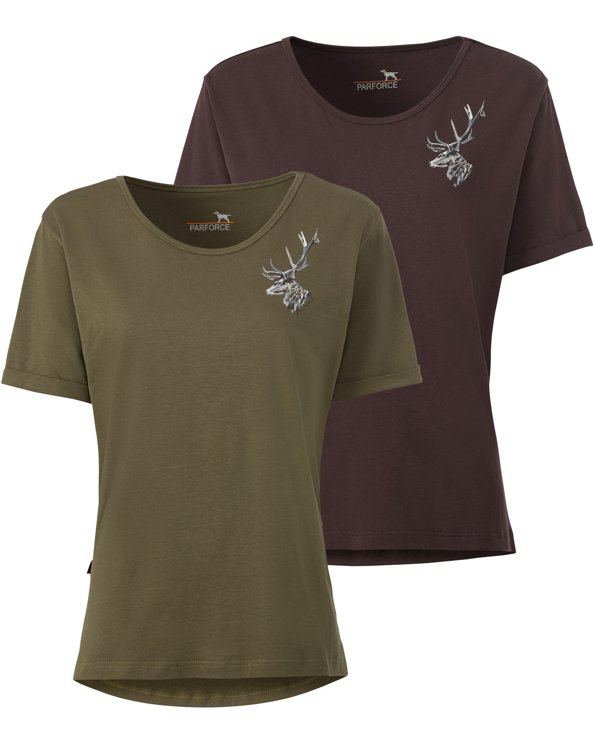 Parforce - T-shirts til damer 2-pak hjorte