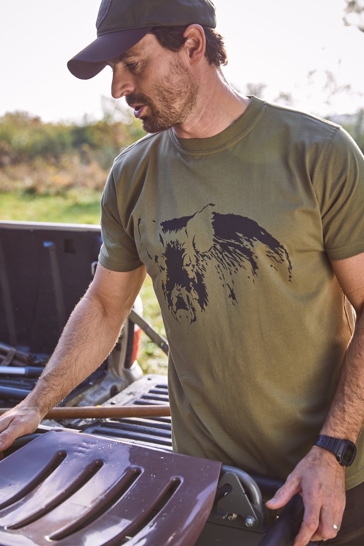 Parforce - T-shirt med vildsvineprint