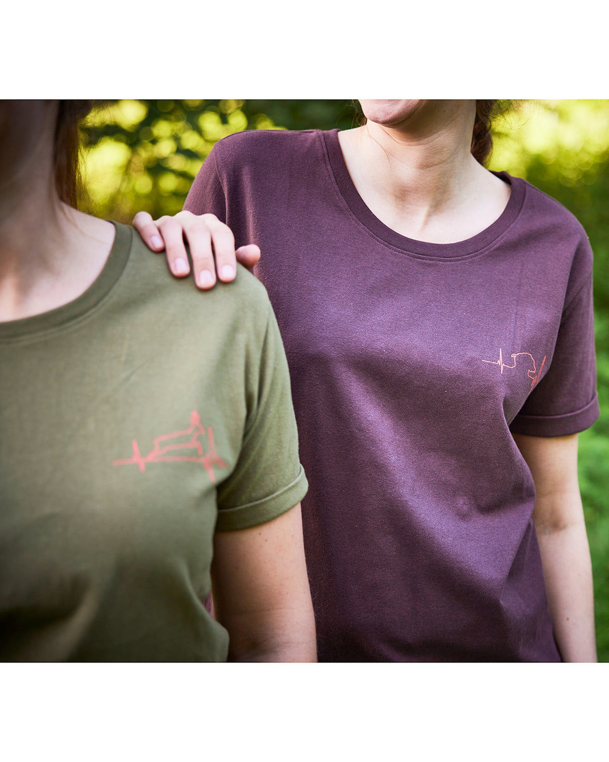 Parforce - Sæt med 2 T-shirts til damer Heartbeat