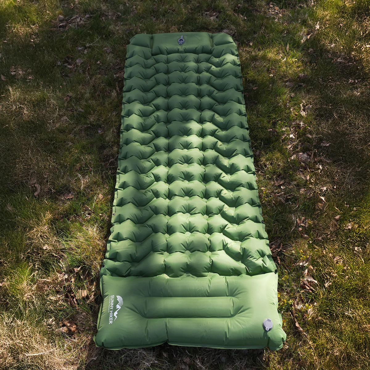 Sunny Hiker - Comfort Liggeunderlag m. Fodpumpe // Grøn-15-XtraGrej