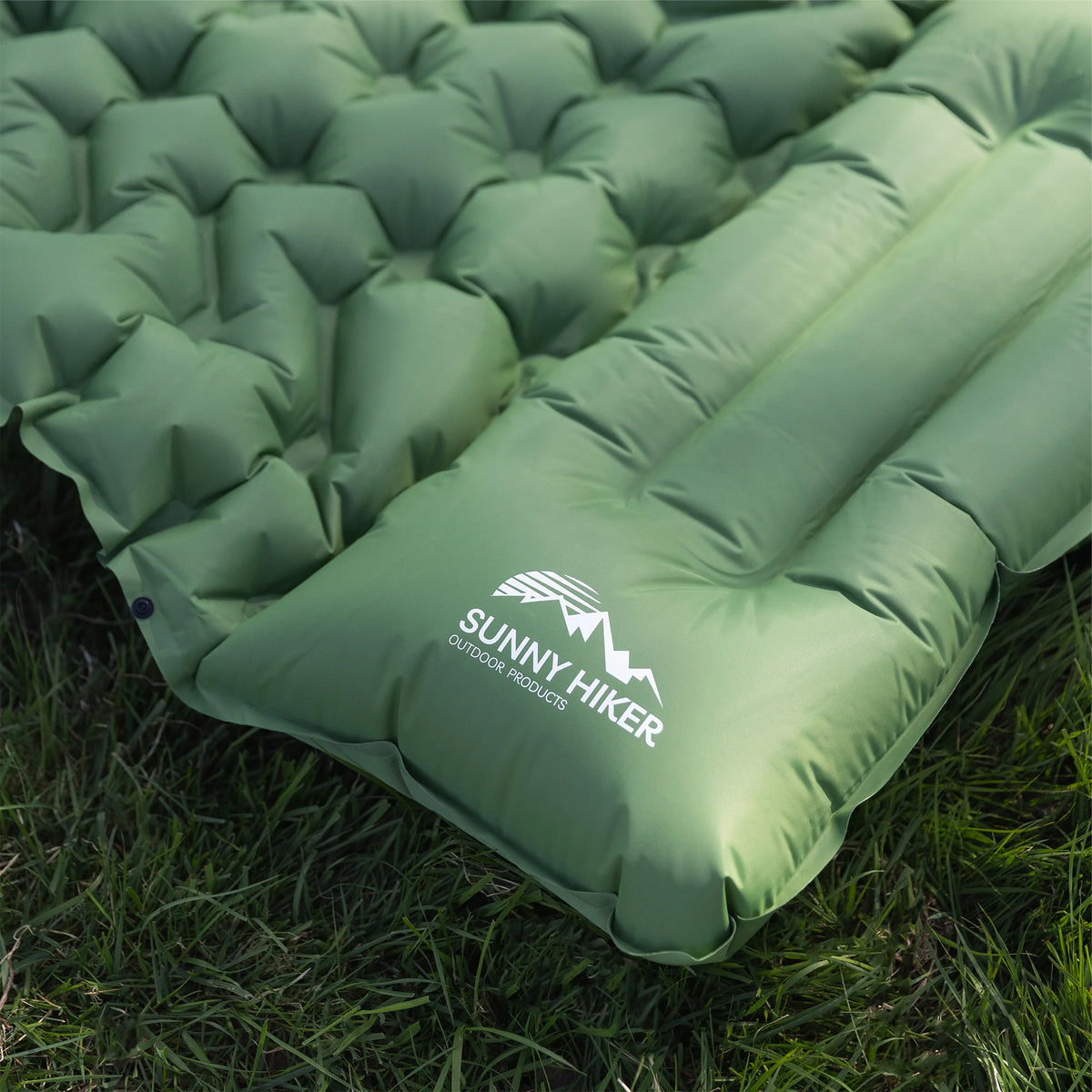 Sunny Hiker - Comfort Liggeunderlag m. Fodpumpe // Grøn-16-XtraGrej
