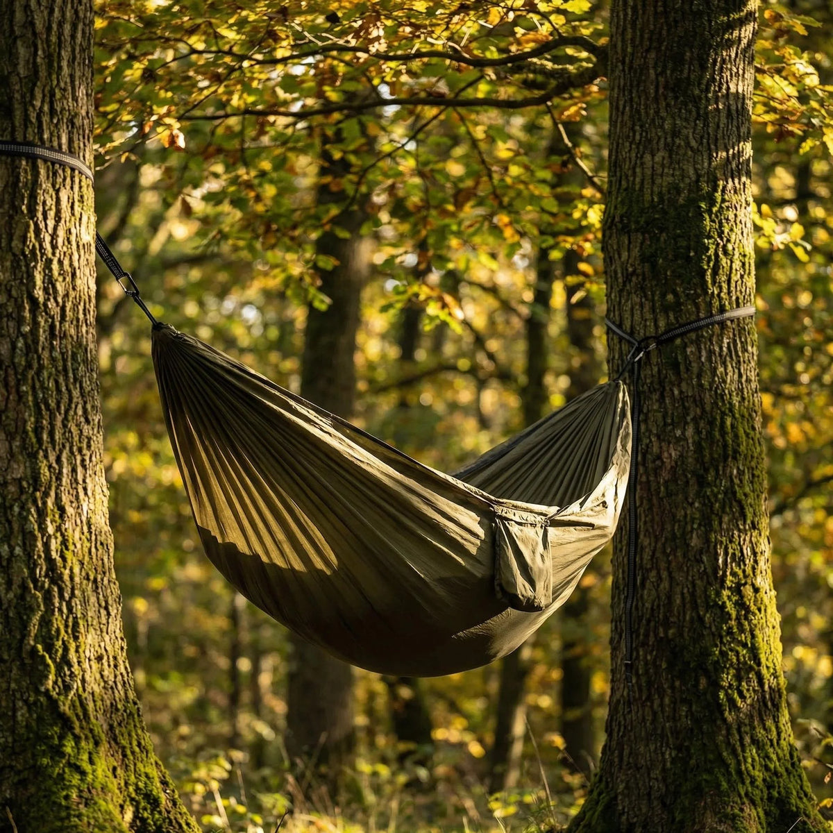 Sunny Hiker - Suspender Dobbelt Hængekøje // Olivengrøn-2-XtraGrej